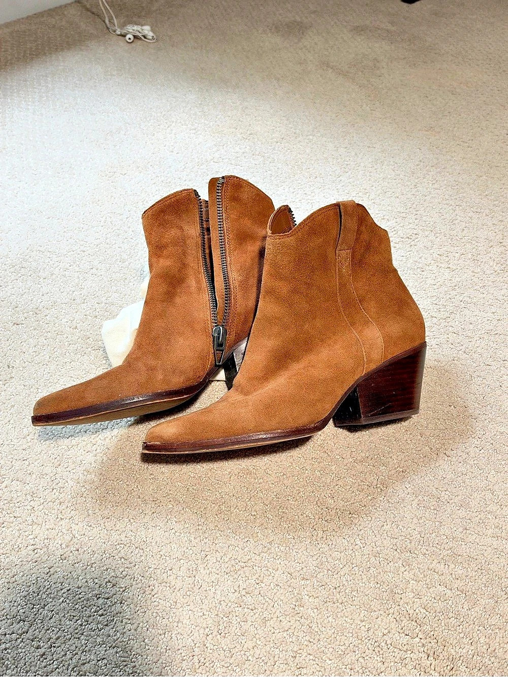 Dolce Vita- Vollie Brown Suede Western Ankle Boots